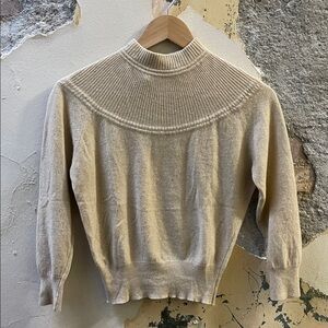 1950's Soft Dalton Cashmere Button Mock Neck